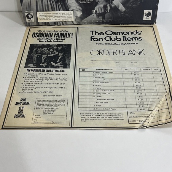 Donny And Marie Osmond I'M Leaving It All Up To You LP Vinyl Record Album - Picture 5 of 11